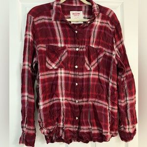 Oversized red flannel